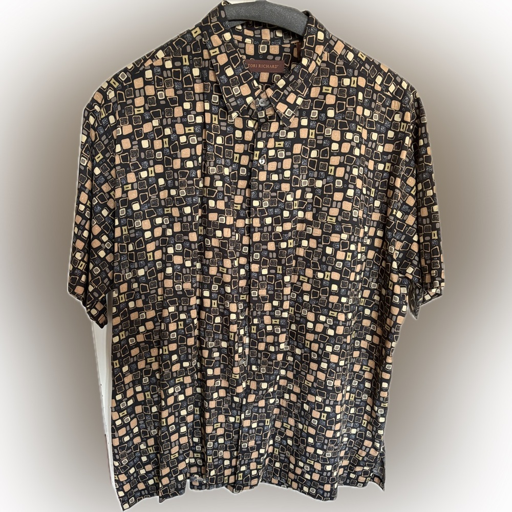 Tori Richard Abstract Square Print Shirt - Dress up or down.